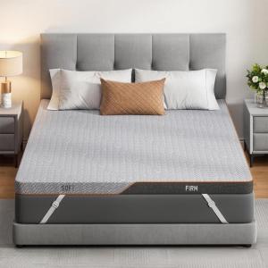 imageAMADA HOMEFURNISHING Dual Firmness Mattress Topper Queen 3 Inch SplitFirm Bed Topper with Soft amp Firm Zones Memory Foam Mattress Pad for Back Pain NonSlip amp Removable CoverFull