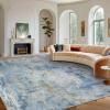 imageAMADA HOMEFURNISHING 9x12 Area Rugs for Living Room Modern Large Area Rugs with NonSlip Backing amp Low Pile Neutral Soft Washable Rug for Nursery Bedroom Dinning Room Playroom Navy BlueLight Blue
