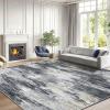 imageAMADA HOMEFURNISHING 9x12 Area Rugs for Living Room Modern Large Area Rugs with NonSlip Backing amp Low Pile Neutral Soft Washable Rug for Nursery Bedroom Dinning Room Playroom Navy BlueLight Grey