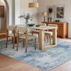 imageAMADA HOMEFURNISHING 9x12 Area Rugs for Living Room Modern Large Area Rugs with NonSlip Backing amp Low Pile Neutral Soft Washable Rug for Nursery Bedroom Dinning Room Playroom Navy BlueLight Blue