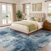 imageAMADA HOMEFURNISHING 9x12 Area Rugs for Living Room Modern Large Area Rugs with NonSlip Backing amp Low Pile Neutral Soft Washable Rug for Nursery Bedroom Dinning Room Playroom Navy BlueNavy Blue