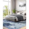 imageAMADA HOMEFURNISHING 9x12 Area Rugs for Living Room Modern Large Area Rugs with NonSlip Backing amp Low Pile Neutral Soft Washable Rug for Nursery Bedroom Dinning Room Playroom Navy BlueDark Blue