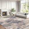 imageAMADA HOMEFURNISHING 9x12 Area Rugs for Living Room Modern Large Area Rugs with NonSlip Backing amp Low Pile Neutral Soft Washable Rug for Nursery Bedroom Dinning Room Playroom Navy BlueBrown