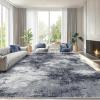 imageAMADA HOMEFURNISHING 9x12 Area Rugs for Living Room Modern Large Area Rugs with NonSlip Backing amp Low Pile Neutral Soft Washable Rug for Nursery Bedroom Dinning Room Playroom Navy BlueGrey