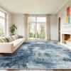 imageAMADA HOMEFURNISHING 9x12 Area Rugs for Living Room Modern Large Area Rugs with NonSlip Backing amp Low Pile Neutral Soft Washable Rug for Nursery Bedroom Dinning Room Playroom Navy BlueNavy Blue