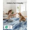 imageAMADA HOMEFURNISHING 9x12 Area Rugs for Living Room Modern Large Area Rugs with NonSlip Backing amp Low Pile Neutral Soft Washable Rug for Nursery Bedroom Dinning Room Playroom Navy BlueBlue