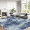imageAMADA HOMEFURNISHING 9x12 Area Rugs for Living Room Modern Large Area Rugs with NonSlip Backing amp Low Pile Neutral Soft Washable Rug for Nursery Bedroom Dinning Room Playroom Navy BlueDark Blue