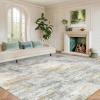 imageAMADA HOMEFURNISHING 9x12 Area Rugs for Living Room Modern Large Area Rugs with NonSlip Backing amp Low Pile Neutral Soft Washable Rug for Nursery Bedroom Dinning Room Playroom Navy BlueBeige
