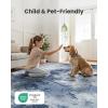 imageAMADA HOMEFURNISHING 9x12 Area Rugs for Living Room Modern Large Area Rugs with NonSlip Backing amp Low Pile Neutral Soft Washable Rug for Nursery Bedroom Dinning Room Playroom Navy BlueDark Blue