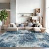 imageAMADA HOMEFURNISHING 9x12 Area Rugs for Living Room Modern Large Area Rugs with NonSlip Backing amp Low Pile Neutral Soft Washable Rug for Nursery Bedroom Dinning Room Playroom Navy BlueNavy Blue