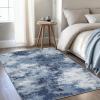 imageAMADA HOMEFURNISHING 9x12 Area Rugs for Living Room Modern Large Area Rugs with NonSlip Backing amp Low Pile Neutral Soft Washable Rug for Nursery Bedroom Dinning Room Playroom Navy BlueDark Blue