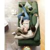 imageAmada 89 Sofa 3 Seater Sofa Couch for Living Room Modern Sofa with Deep Seats amp Wide Armrests Comfy Couch with Removable Washable Covers amp Linen Fabric Easy AssemblyGreen