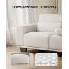 imageAmada 89 Sofa 3 Seater Sofa Couch for Living Room Modern Sofa with Deep Seats amp Wide Armrests Comfy Couch with Removable Washable Covers amp Linen Fabric Easy AssemblyWhite