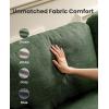 imageAmada 89 Sofa 3 Seater Sofa Couch for Living Room Modern Sofa with Deep Seats amp Wide Armrests Comfy Couch with Removable Washable Covers amp Linen Fabric Easy AssemblyGreen