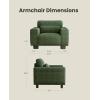 imageAmada 89 Sofa 3 Seater Sofa Couch for Living Room Modern Sofa with Deep Seats amp Wide Armrests Comfy Couch with Removable Washable Covers amp Linen Fabric Easy AssemblyGreen