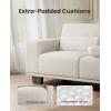 imageAmada 89 Sofa 3 Seater Sofa Couch for Living Room Modern Sofa with Deep Seats amp Wide Armrests Comfy Couch with Removable Washable Covers amp Linen Fabric Easy AssemblyWhite