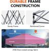 imageAmada 12x12 Pop Up Canopy  Center Lock One Push Instant Setup Wheeled Gazebo Outdoor Canopy Beach Tent with STONGo Bag 8 Stakes amp 4 Sand Bags 3Height Adjustable Shade Shelter 12x12ft BluePink