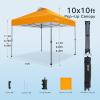 imageAmada 12x12 Pop Up Canopy  Center Lock One Push Instant Setup Wheeled Gazebo Outdoor Canopy Beach Tent with STONGo Bag 8 Stakes amp 4 Sand Bags 3Height Adjustable Shade Shelter 12x12ft BlueOrange