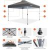 imageAmada 12x12 Pop Up Canopy  Center Lock One Push Instant Setup Wheeled Gazebo Outdoor Canopy Beach Tent with STONGo Bag 8 Stakes amp 4 Sand Bags 3Height Adjustable Shade Shelter 12x12ft BlueGray