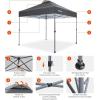 imageAmada 12x12 Pop Up Canopy  Center Lock One Push Instant Setup Wheeled Gazebo Outdoor Canopy Beach Tent with STONGo Bag 8 Stakes amp 4 Sand Bags 3Height Adjustable Shade Shelter 12x12ft BlueGray