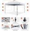 imageAmada 12x12 Pop Up Canopy  Center Lock One Push Instant Setup Wheeled Gazebo Outdoor Canopy Beach Tent with STONGo Bag 8 Stakes amp 4 Sand Bags 3Height Adjustable Shade Shelter 12x12ft BlueWhite