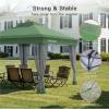 imageAmada 12x12 Pop Up Canopy  Center Lock One Push Instant Setup Wheeled Gazebo Outdoor Canopy Beach Tent with STONGo Bag 8 Stakes amp 4 Sand Bags 3Height Adjustable Shade Shelter 12x12ft Blue13x13Green