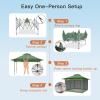 imageAmada 12x12 Pop Up Canopy  Center Lock One Push Instant Setup Wheeled Gazebo Outdoor Canopy Beach Tent with STONGo Bag 8 Stakes amp 4 Sand Bags 3Height Adjustable Shade Shelter 12x12ft Blue13x13Green