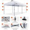 imageAmada 12x12 Pop Up Canopy  Center Lock One Push Instant Setup Wheeled Gazebo Outdoor Canopy Beach Tent with STONGo Bag 8 Stakes amp 4 Sand Bags 3Height Adjustable Shade Shelter 12x12ft Blue20x10White