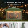 imageAmada 12x12 Pop Up Canopy  Center Lock One Push Instant Setup Wheeled Gazebo Outdoor Canopy Beach Tent with STONGo Bag 8 Stakes amp 4 Sand Bags 3Height Adjustable Shade Shelter 12x12ft Blue13x13Green