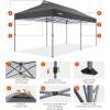 imageAmada 12x12 Pop Up Canopy  Center Lock One Push Instant Setup Wheeled Gazebo Outdoor Canopy Beach Tent with STONGo Bag 8 Stakes amp 4 Sand Bags 3Height Adjustable Shade Shelter 12x12ft Blue20x10Grey