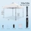 imageAmada 12x12 Pop Up Canopy  Center Lock One Push Instant Setup Wheeled Gazebo Outdoor Canopy Beach Tent with STONGo Bag 8 Stakes amp 4 Sand Bags 3Height Adjustable Shade Shelter 12x12ft BlueWhite