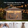imageAmada 12x12 Pop Up Canopy  Center Lock One Push Instant Setup Wheeled Gazebo Outdoor Canopy Beach Tent with STONGo Bag 8 Stakes amp 4 Sand Bags 3Height Adjustable Shade Shelter 12x12ft Blue13x13Khaki