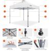 imageAmada 12x12 Pop Up Canopy  Center Lock One Push Instant Setup Wheeled Gazebo Outdoor Canopy Beach Tent with STONGo Bag 8 Stakes amp 4 Sand Bags 3Height Adjustable Shade Shelter 12x12ft BlueWhite