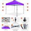 imageAmada 12x12 Pop Up Canopy  Center Lock One Push Instant Setup Wheeled Gazebo Outdoor Canopy Beach Tent with STONGo Bag 8 Stakes amp 4 Sand Bags 3Height Adjustable Shade Shelter 12x12ft BluePurple