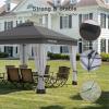 imageAmada 12x12 Pop Up Canopy  Center Lock One Push Instant Setup Wheeled Gazebo Outdoor Canopy Beach Tent with STONGo Bag 8 Stakes amp 4 Sand Bags 3Height Adjustable Shade Shelter 12x12ft Blue13x13Grey
