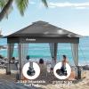 imageAmada 12x12 Pop Up Canopy  Center Lock One Push Instant Setup Wheeled Gazebo Outdoor Canopy Beach Tent with STONGo Bag 8 Stakes amp 4 Sand Bags 3Height Adjustable Shade Shelter 12x12ft Blue13x13Grey