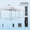 imageAmada 12x12 Pop Up Canopy  Center Lock One Push Instant Setup Wheeled Gazebo Outdoor Canopy Beach Tent with STONGo Bag 8 Stakes amp 4 Sand Bags 3Height Adjustable Shade Shelter 12x12ft Blue20x10White