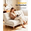 image:imageAMADA HOMEFURNISHING 65 Loveseat Sofa Convertible Futon Couch with Adjustable Backrest Ergonomic Sleeper Sofa Bed Recliner with Corduroy Fabric for Apartment Living Room Office WhiteWhite