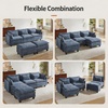 image:imageAmada U Shaped Modular Sectional Sofa 1106 Cloud Couch with Deep Seat and Chenille Fabric 5 Seater Comfy Modular Couch with 2 Movable Ottomans amp Throw Pillows for Living Room Apartment BlueBlue