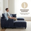 image:imageAmada U Shaped Modular Sectional Sofa 1106 Cloud Couch with Deep Seat and Chenille Fabric 5 Seater Comfy Modular Couch with 2 Movable Ottomans amp Throw Pillows for Living Room Apartment BlueBlue