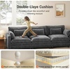 image:imageAmada U Shaped Modular Sectional Sofa 1106 Cloud Couch with Deep Seat and Chenille Fabric 5 Seater Comfy Modular Couch with 2 Movable Ottomans amp Throw Pillows for Living Room Apartment BlueGrey