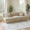image:imageAmada Modular Sofa Corduroy Cloud Couch with Deep Seats amp High Back Upholstered 3Seater Couches for Living Room Bedroom No Assembly Required GreyWhite