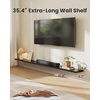 image:imageAMADA HOMEFURNISHING 354 L Floating Shelves Wall Shelves Set of 3 for BathroomLiving RoomBedroomKitchen Floating Shelves for Wall Decor with Invisible Brackets  AMFS45VBlack