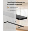 image:imageAMADA HOMEFURNISHING 354 L Floating Shelves Wall Shelves Set of 3 for BathroomLiving RoomBedroomKitchen Floating Shelves for Wall Decor with Invisible Brackets  AMFS45VBlack