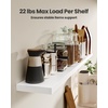 image:imageAMADA HOMEFURNISHING 354 L Floating Shelves Wall Shelves Set of 3 for BathroomLiving RoomBedroomKitchen Floating Shelves for Wall Decor with Invisible Brackets  AMFS45VWhite