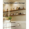 image:imageAMADA HOMEFURNISHING 354 L Floating Shelves Wall Shelves Set of 3 for BathroomLiving RoomBedroomKitchen Floating Shelves for Wall Decor with Invisible Brackets  AMFS45VRustic Brown