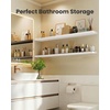 image:imageAMADA HOMEFURNISHING 354 L Floating Shelves Wall Shelves Set of 3 for BathroomLiving RoomBedroomKitchen Floating Shelves for Wall Decor with Invisible Brackets  AMFS45VWhite