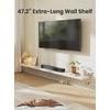 image:imageAMADA HOMEFURNISHING 354 L Floating Shelves Wall Shelves Set of 3 for BathroomLiving RoomBedroomKitchen Floating Shelves for Wall Decor with Invisible Brackets  AMFS45VWhite