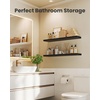 image:imageAMADA HOMEFURNISHING 354 L Floating Shelves Wall Shelves Set of 3 for BathroomLiving RoomBedroomKitchen Floating Shelves for Wall Decor with Invisible Brackets  AMFS45VBlack