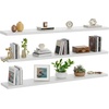 image:imageAMADA HOMEFURNISHING 354 L Floating Shelves Wall Shelves Set of 3 for BathroomLiving RoomBedroomKitchen Floating Shelves for Wall Decor with Invisible Brackets  AMFS45VWhite